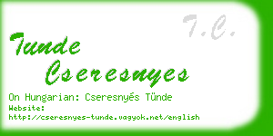 tunde cseresnyes business card