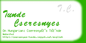 tunde cseresnyes business card